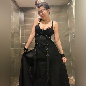 Lip Service Black Gothic Maxi Dress